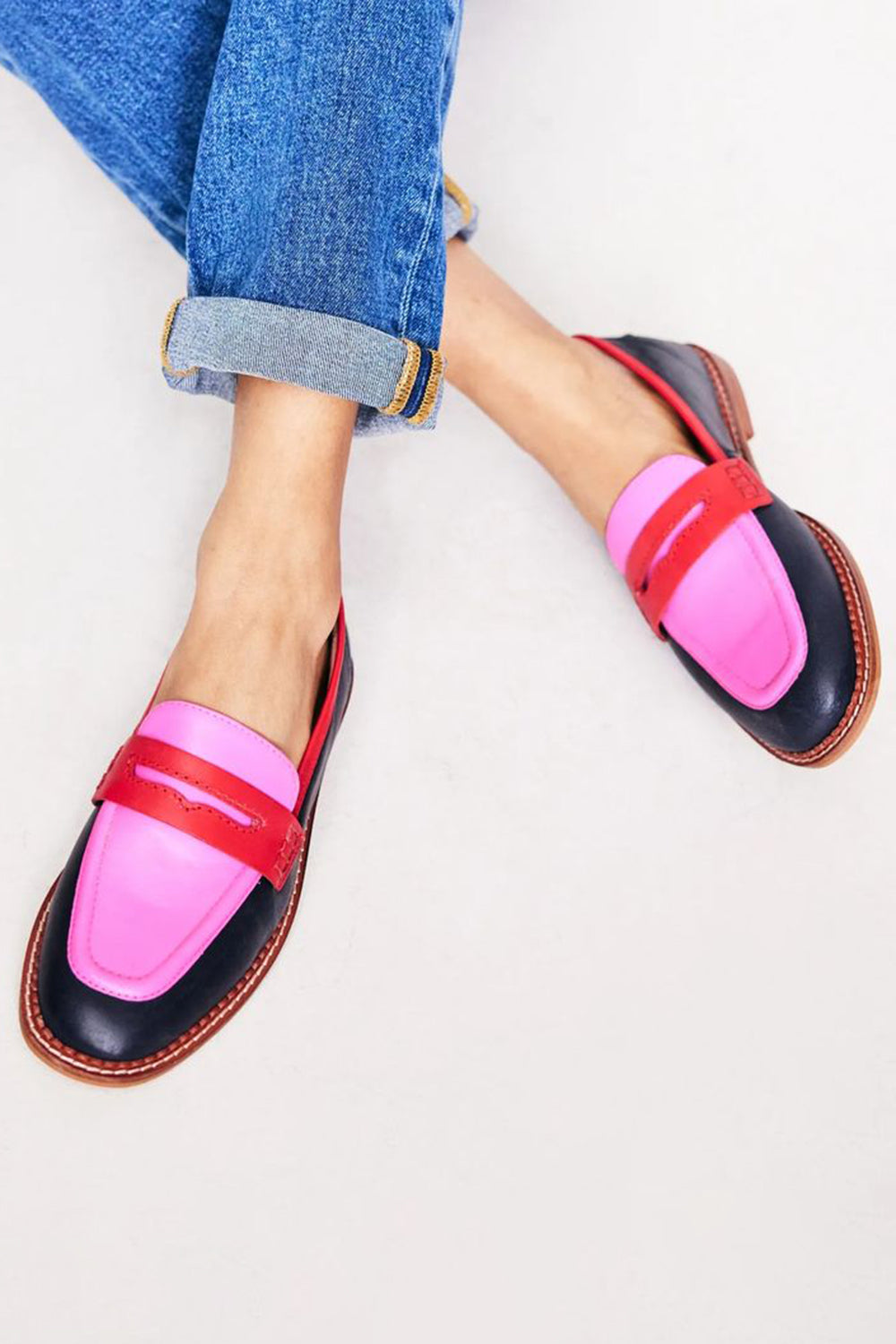 Faius™ | Czarne loafersy z kolorowymi detalami