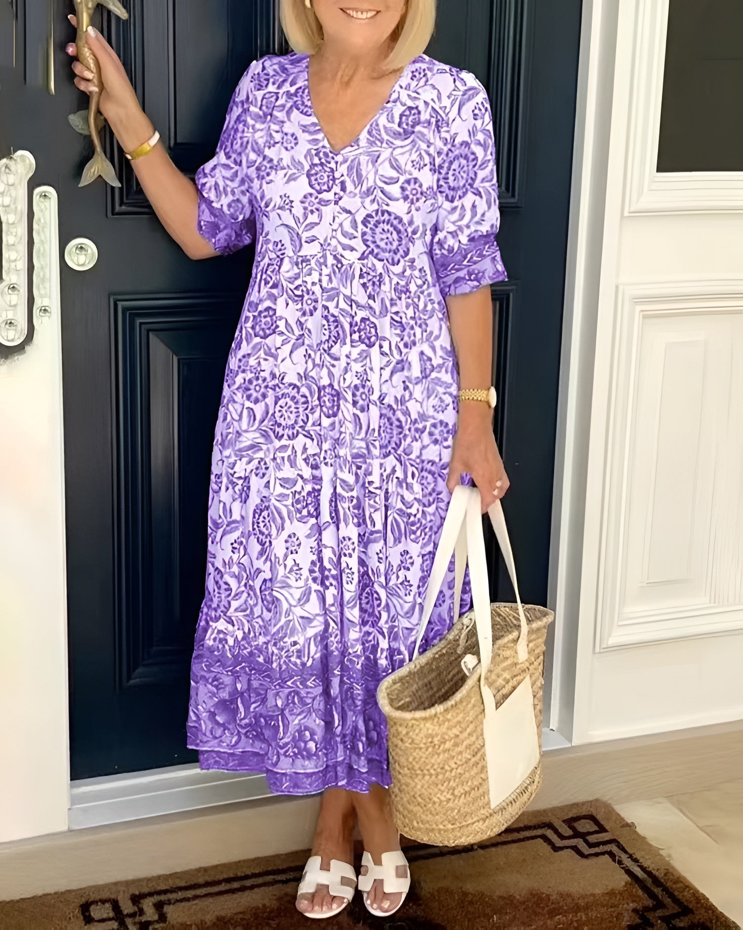Evelyne | Elegancka Sukienka Kwiatowa