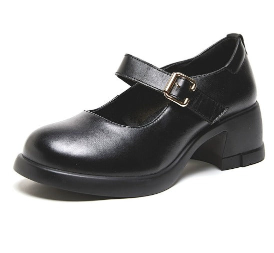 Agnes™ | Skórzane Mary Janes Agnes