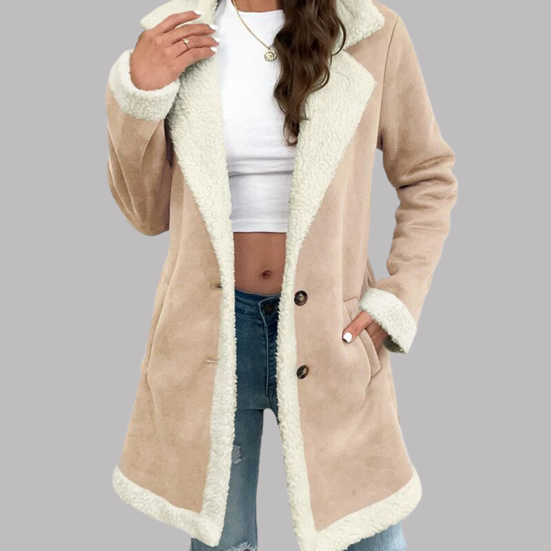 Amelia | Płaszcz z futra sherpa