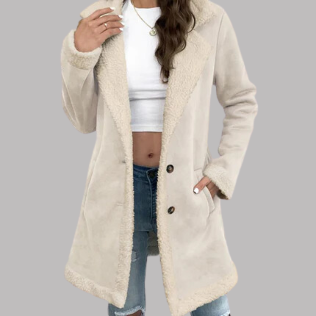 Amelia | Płaszcz z futra sherpa