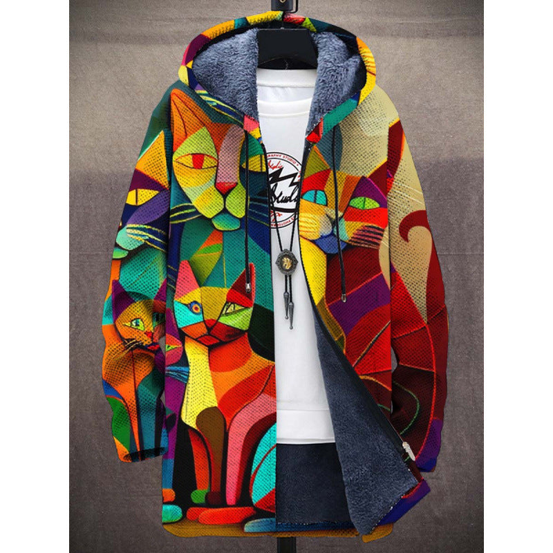Flavia | Abstract Cats Hoodie