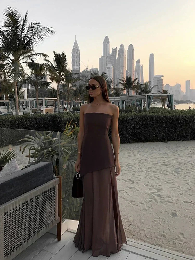 Georgia | Elegancka Suknia w Niskim Stylu