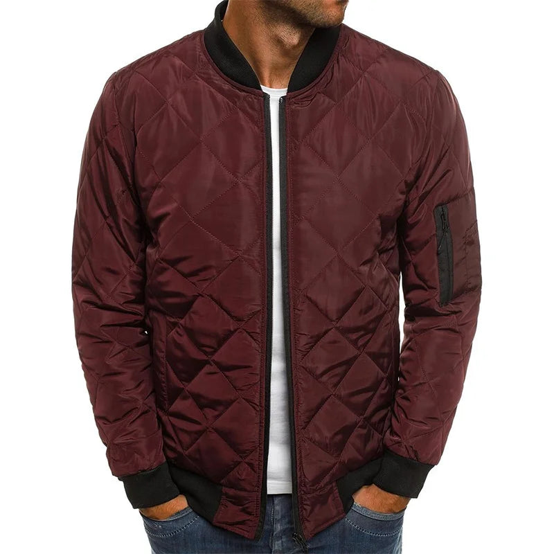 Colby | KURTKA CASUAL PREMIUM JAKOŚCI Z WZOREM DIAMENTOWYM