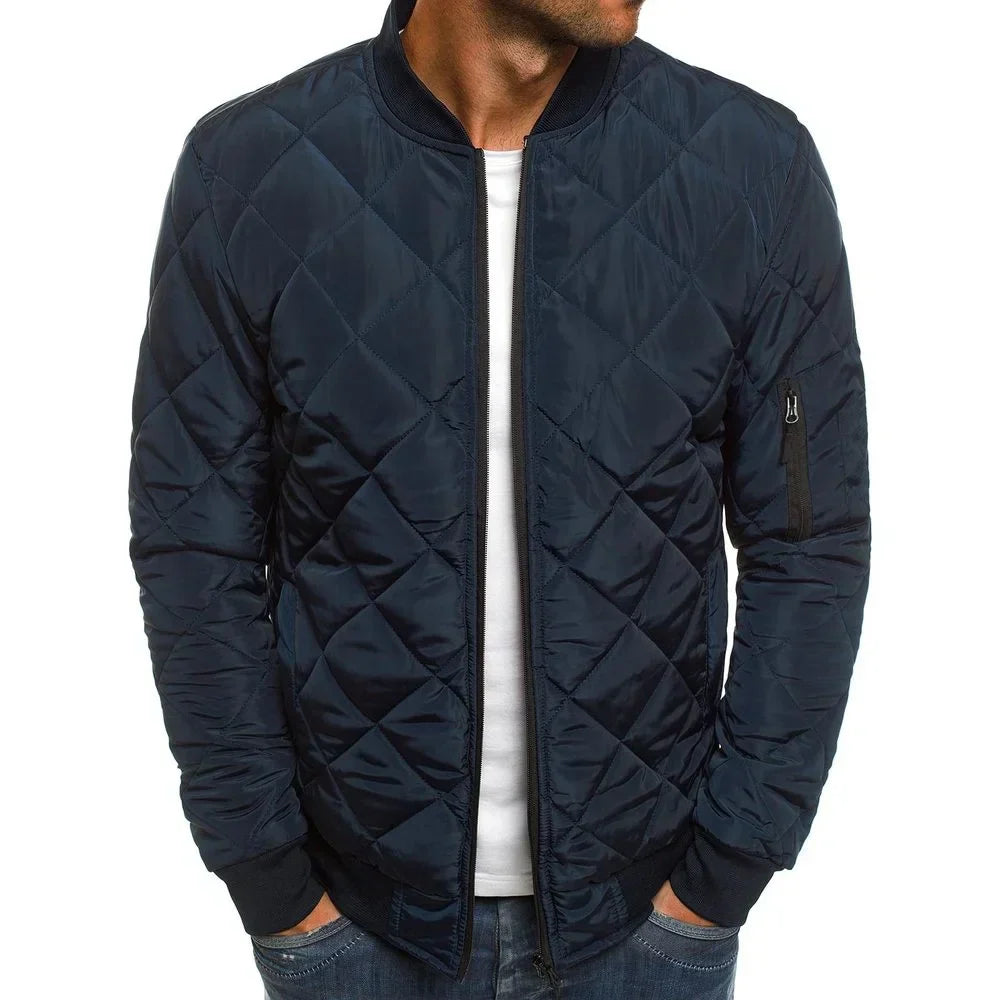 Colby | KURTKA CASUAL PREMIUM JAKOŚCI Z WZOREM DIAMENTOWYM