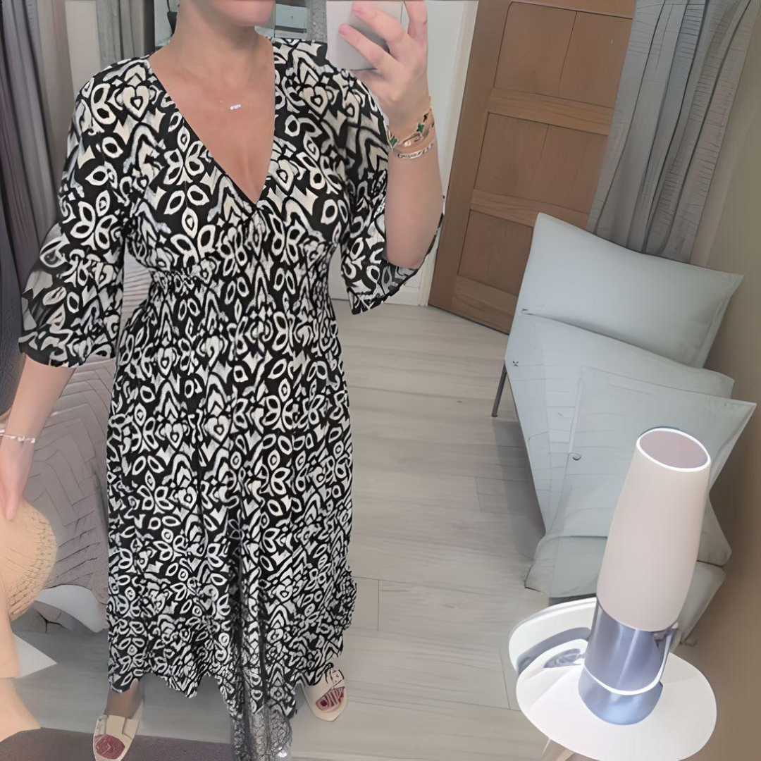 Isabella | Sukienka w stylu boho z wzorem