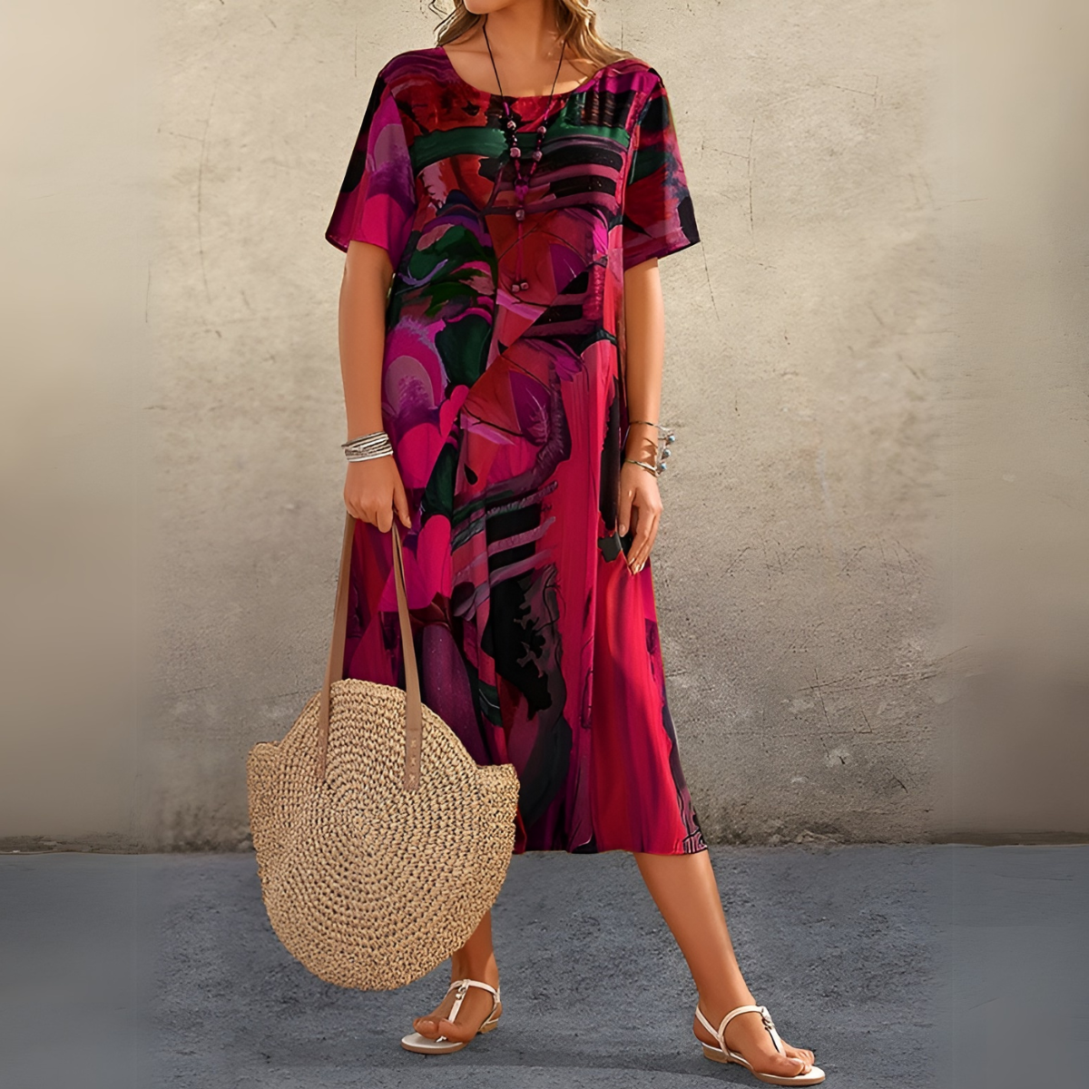 Joelle | Kwiatowa, przewiewna i elegancka sukienka