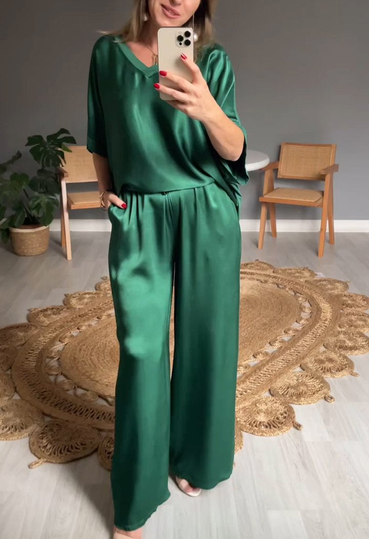 Elena | Casualny zestaw dwuczęściowy z okrągłym dekoltem