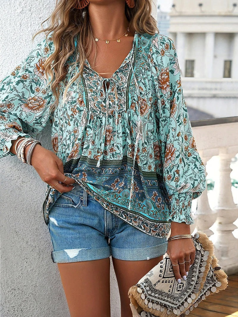 Arya | Boho Blossom Bluzka Chłopska