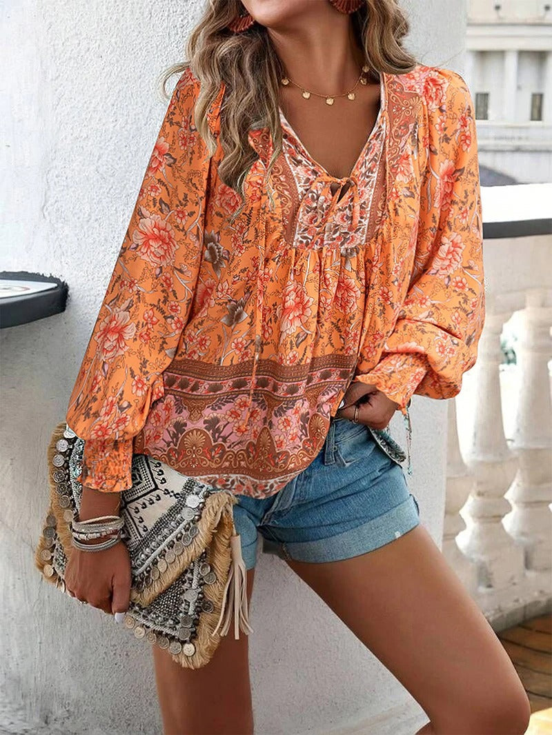 Arya | Boho Blossom Bluzka Chłopska