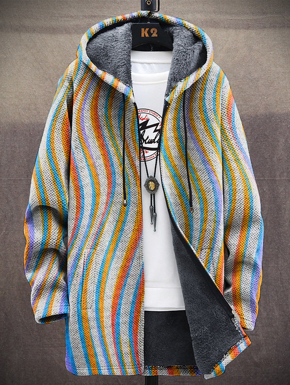 Frigg | Bluza z kapturem w faliste paski