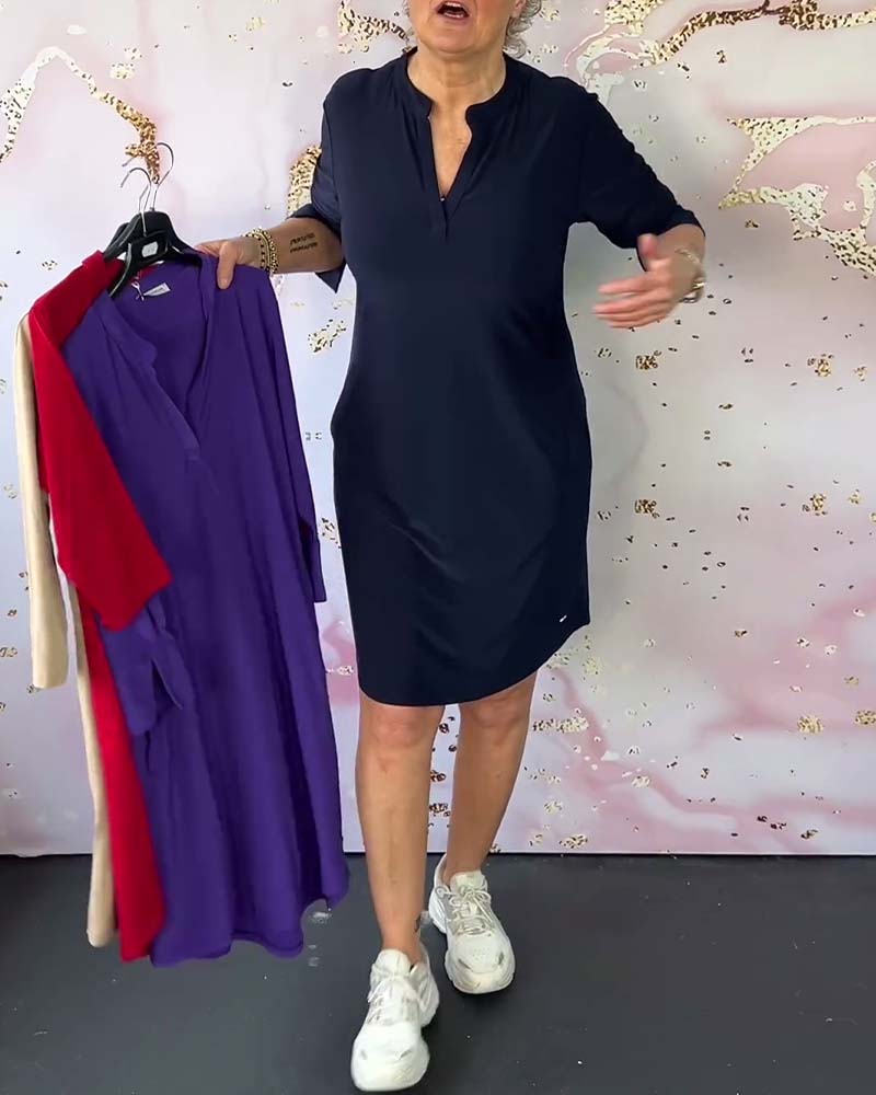Hanne | Elegancka Sukienka z Dekoltem w Serek