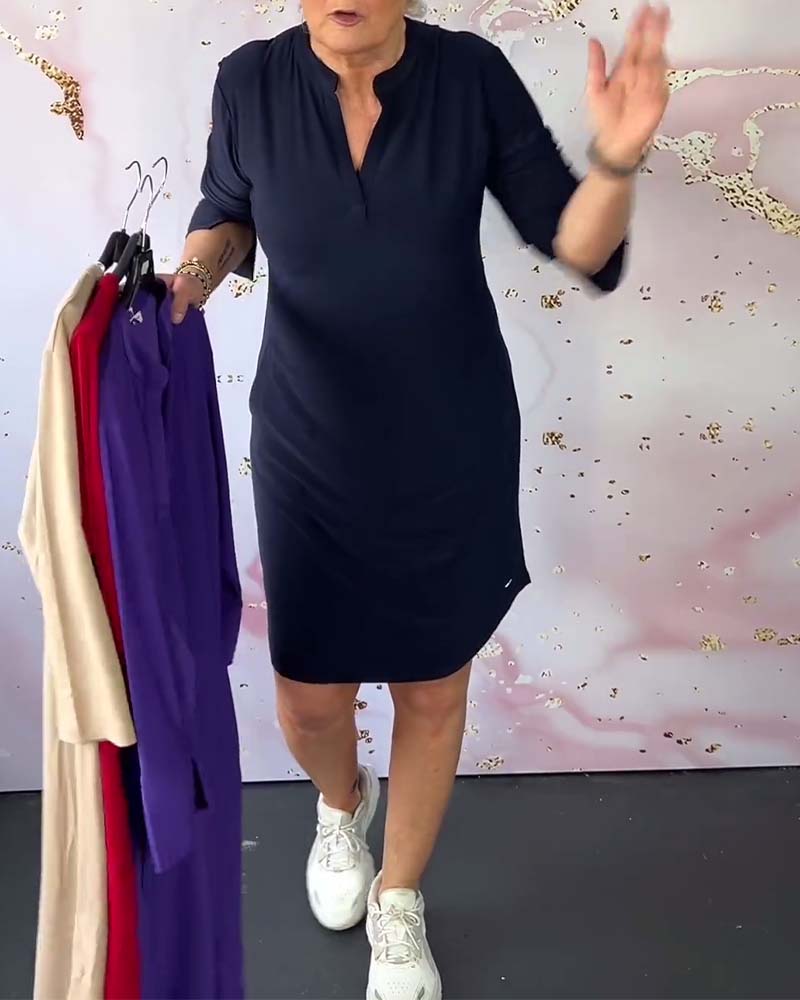 Hanne | Elegancka Sukienka z Dekoltem w Serek