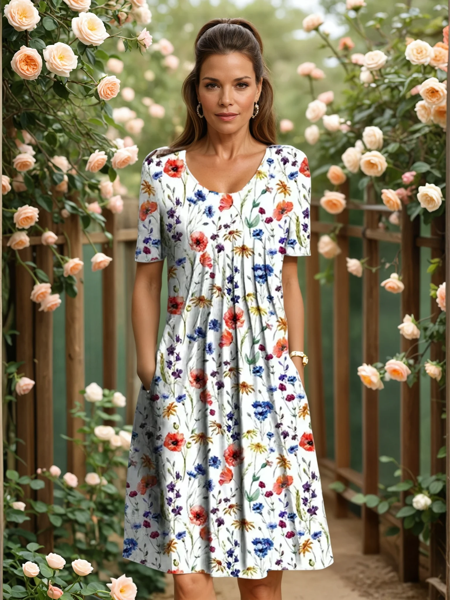 Marga | Elegancka Sukienka Midi na Każdą Okazję
