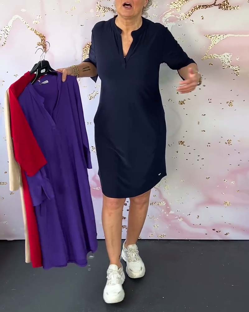 Hanne | Elegancka Sukienka z Dekoltem w Serek