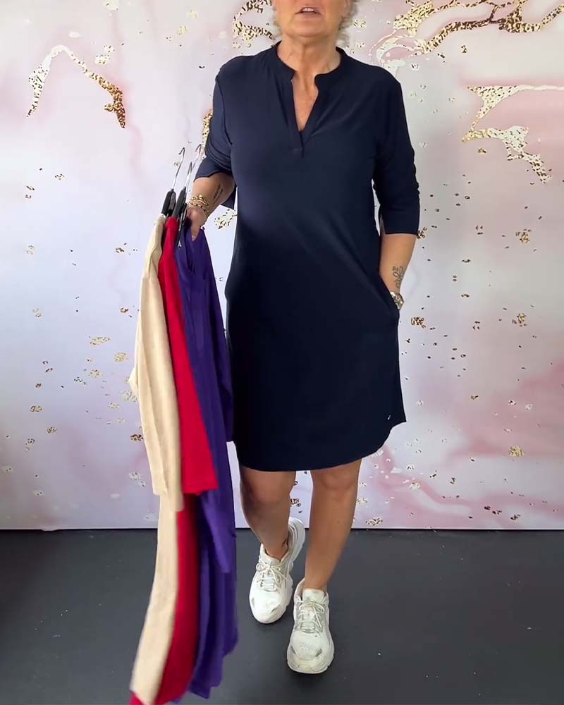 Hanne | Elegancka Sukienka z Dekoltem w Serek