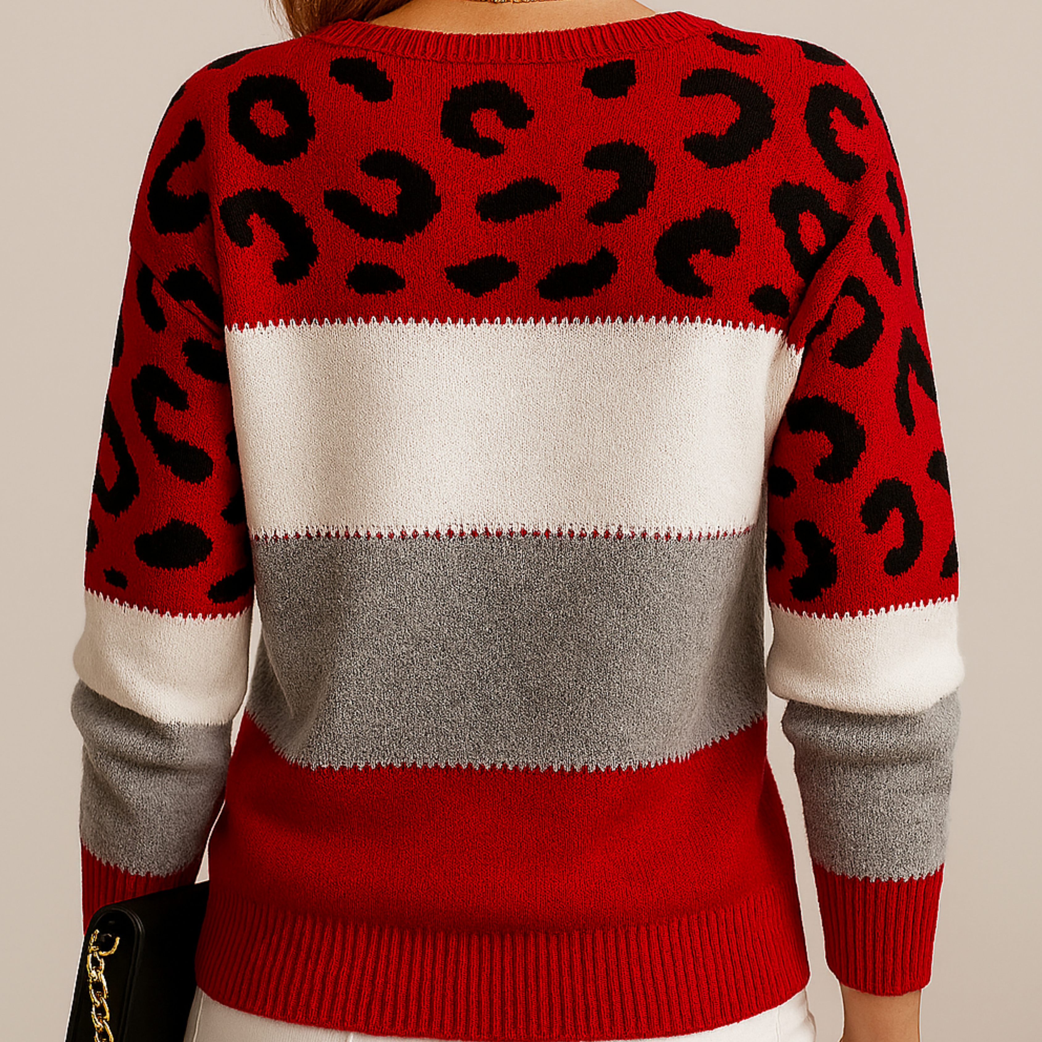 Charlene | Sweter Casual w Panterkę