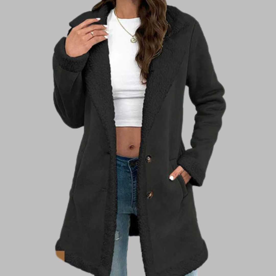 Amelia | Płaszcz z futra sherpa
