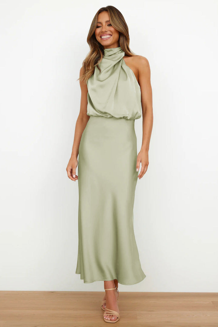 Benthe - Sukienka Midi z Designem Off-the-Shoulder