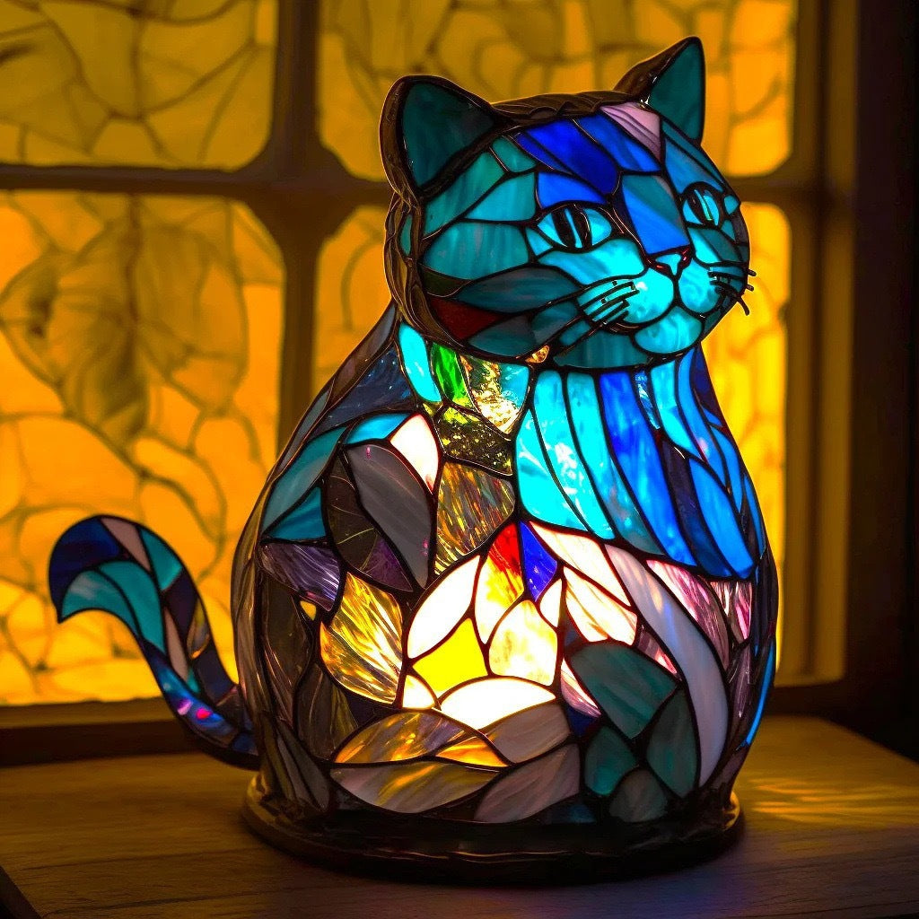 Nala | Magiczna Lampa dla Kotów ze Szkła w Kolorze