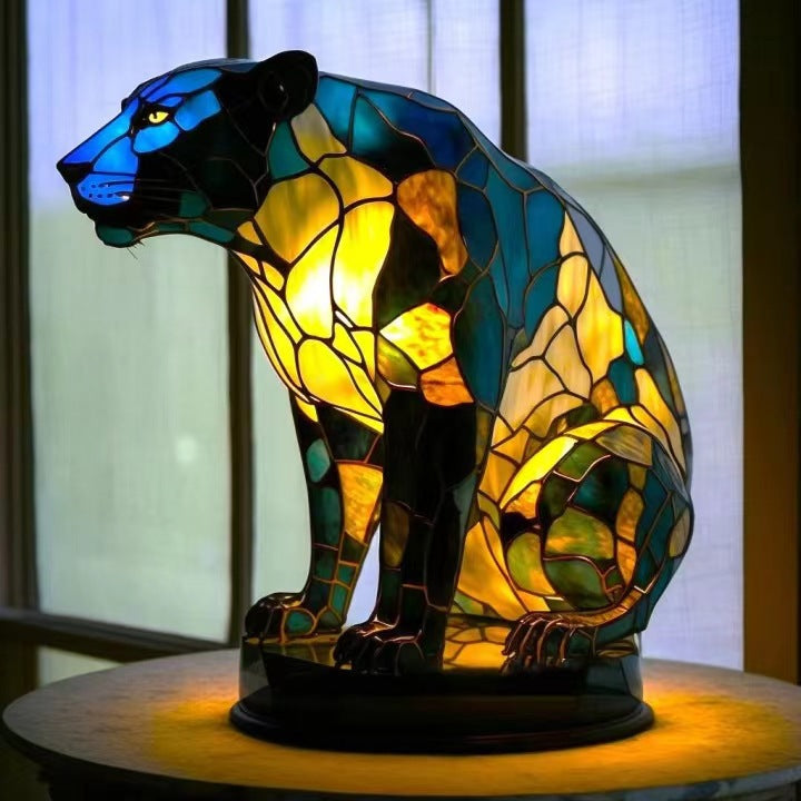 Fauve | Lampa Panther Magisk w kolorowym szkle