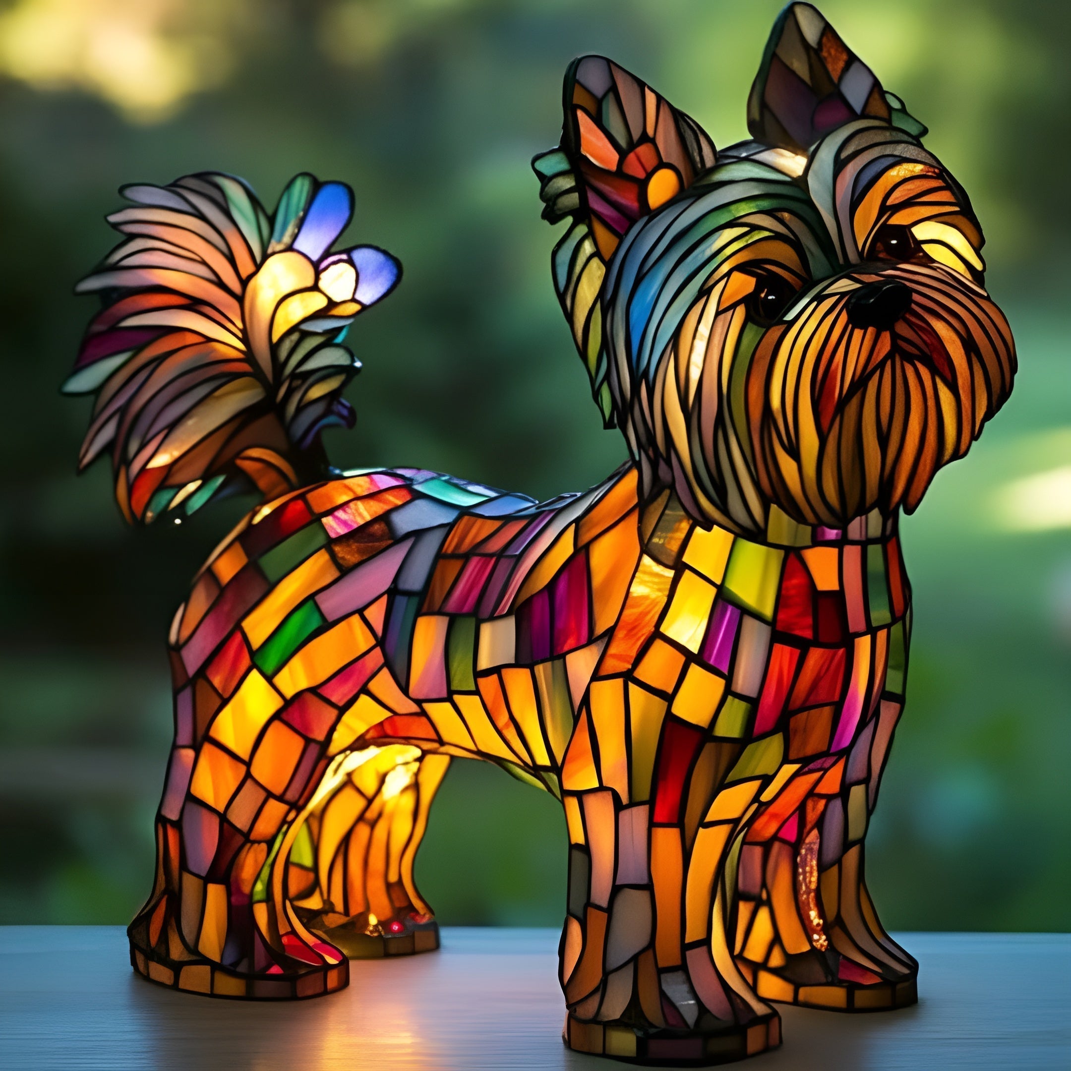Lili | Magiczna Lampa Psia w Kolorowym Szkle