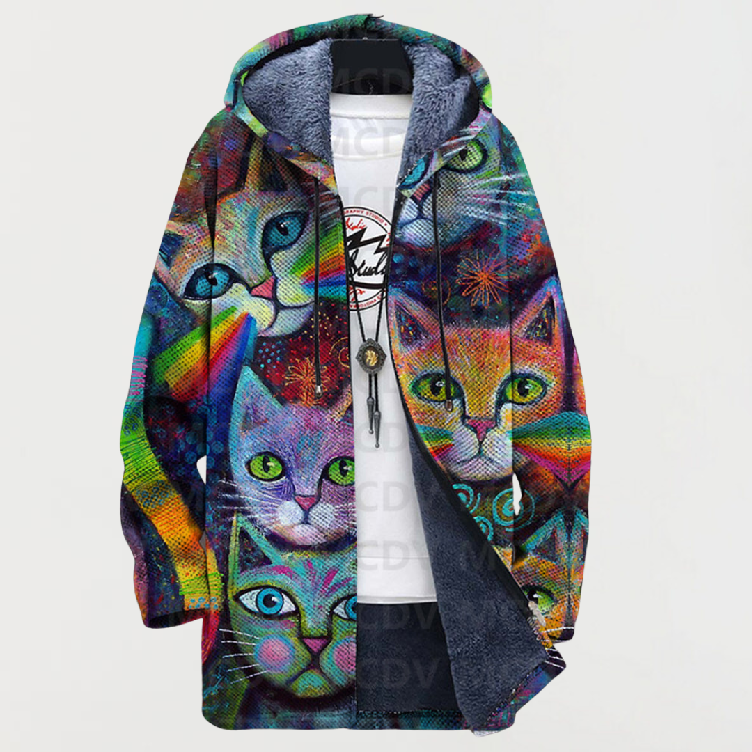 Luna | Tęczowy Kotek Hoodie