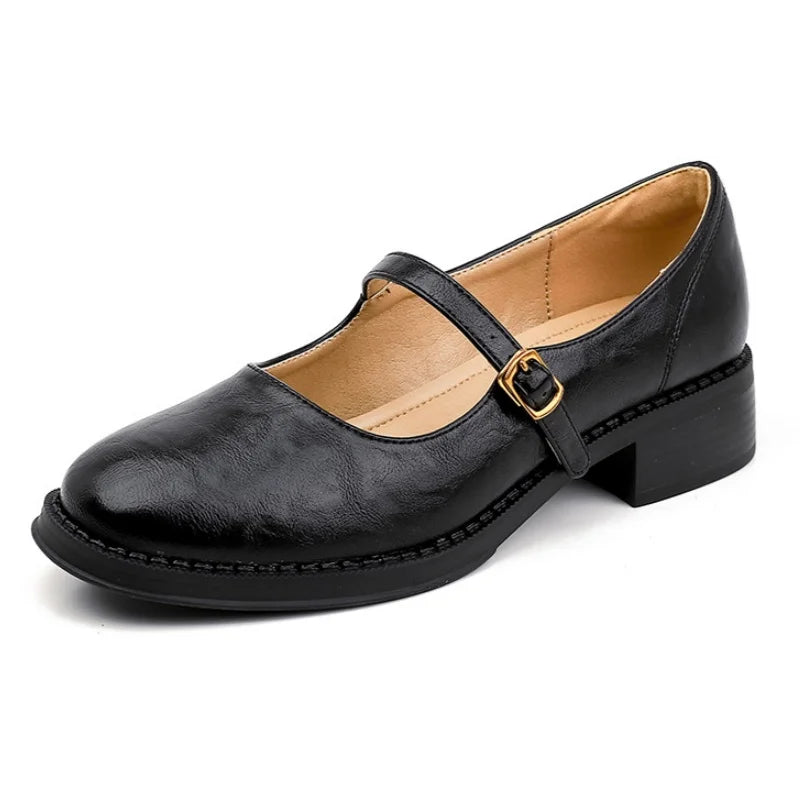 Amanda™ | Klasyczne Wygodne Mary Janes Wykonane z Skóry