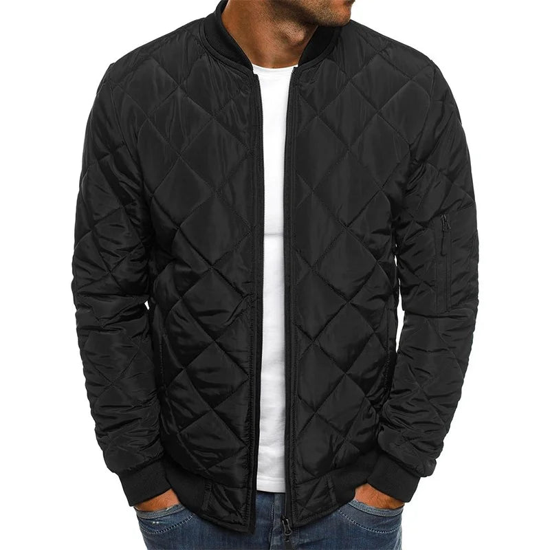 Colby | KURTKA CASUAL PREMIUM JAKOŚCI Z WZOREM DIAMENTOWYM