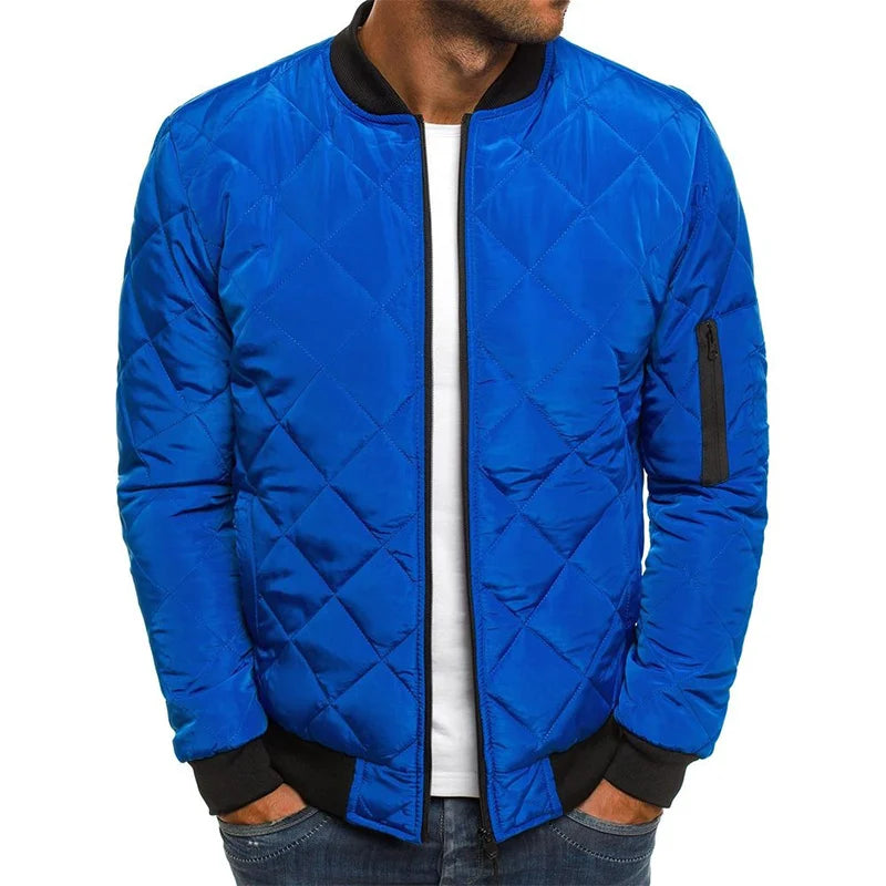 Colby | KURTKA CASUAL PREMIUM JAKOŚCI Z WZOREM DIAMENTOWYM