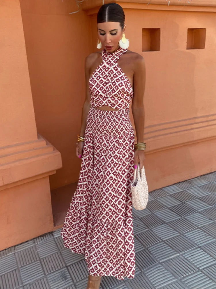Mickay™ | Elegancka Midi Sukienka z Drapowaniem i Ramiączkami Off-the-Shoulder