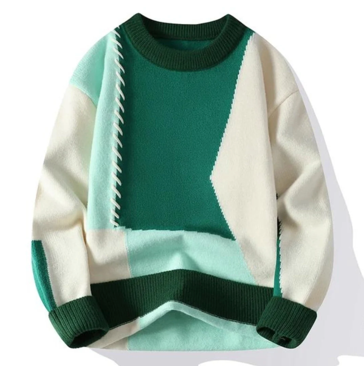 Tomasz | Sweter patchworkowy