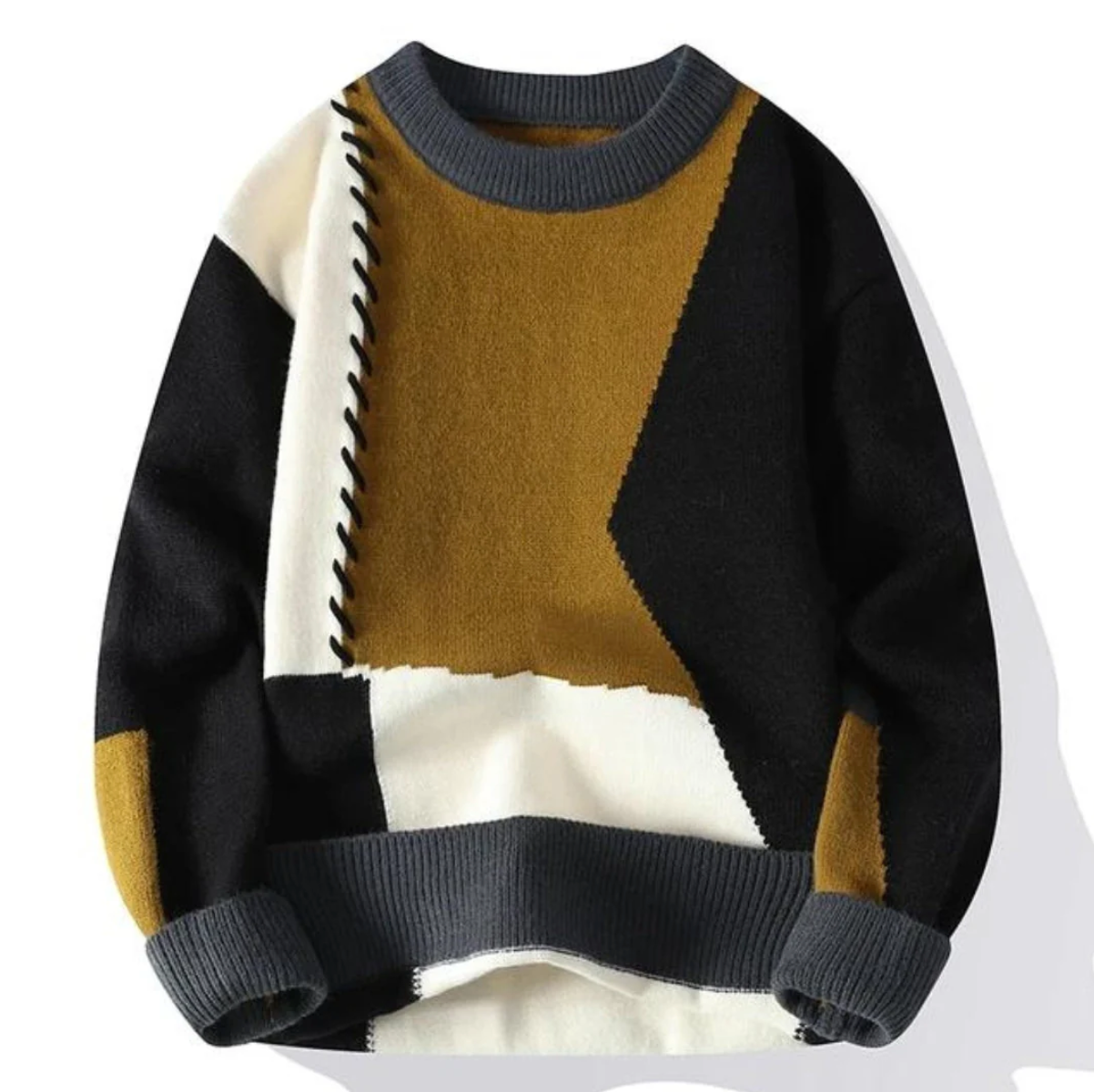 Tomasz | Sweter patchworkowy