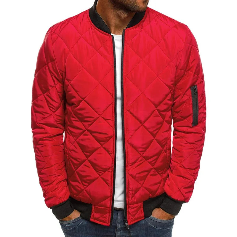 Colby | KURTKA CASUAL PREMIUM JAKOŚCI Z WZOREM DIAMENTOWYM