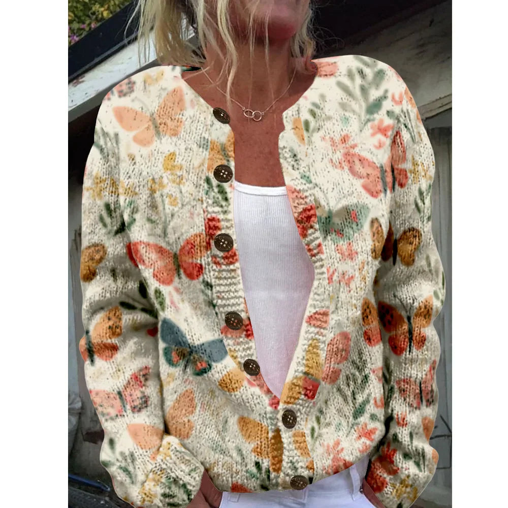 Betty | Elegancki kardigan z nadrukiem