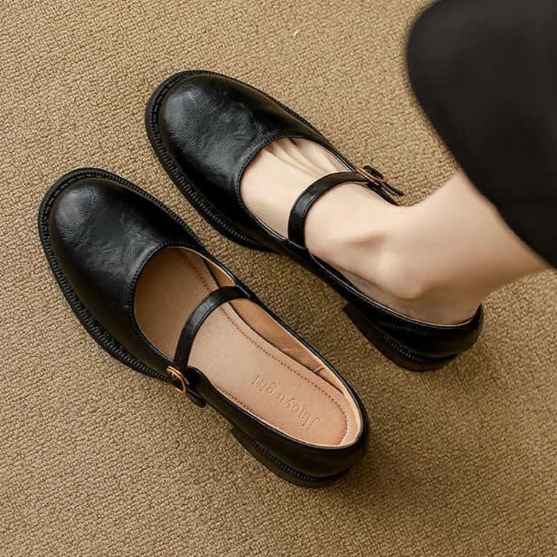 Amanda™ | Klasyczne Wygodne Mary Janes Wykonane z Skóry