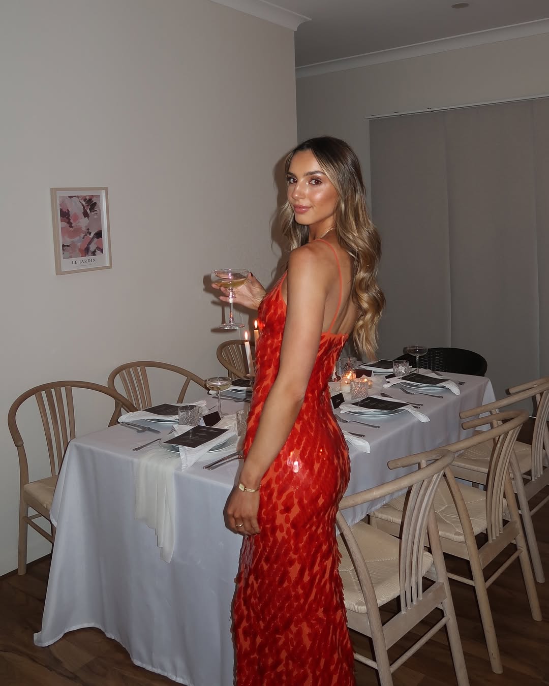 Kailani | Długa Sukienka Maxi z Cekinami