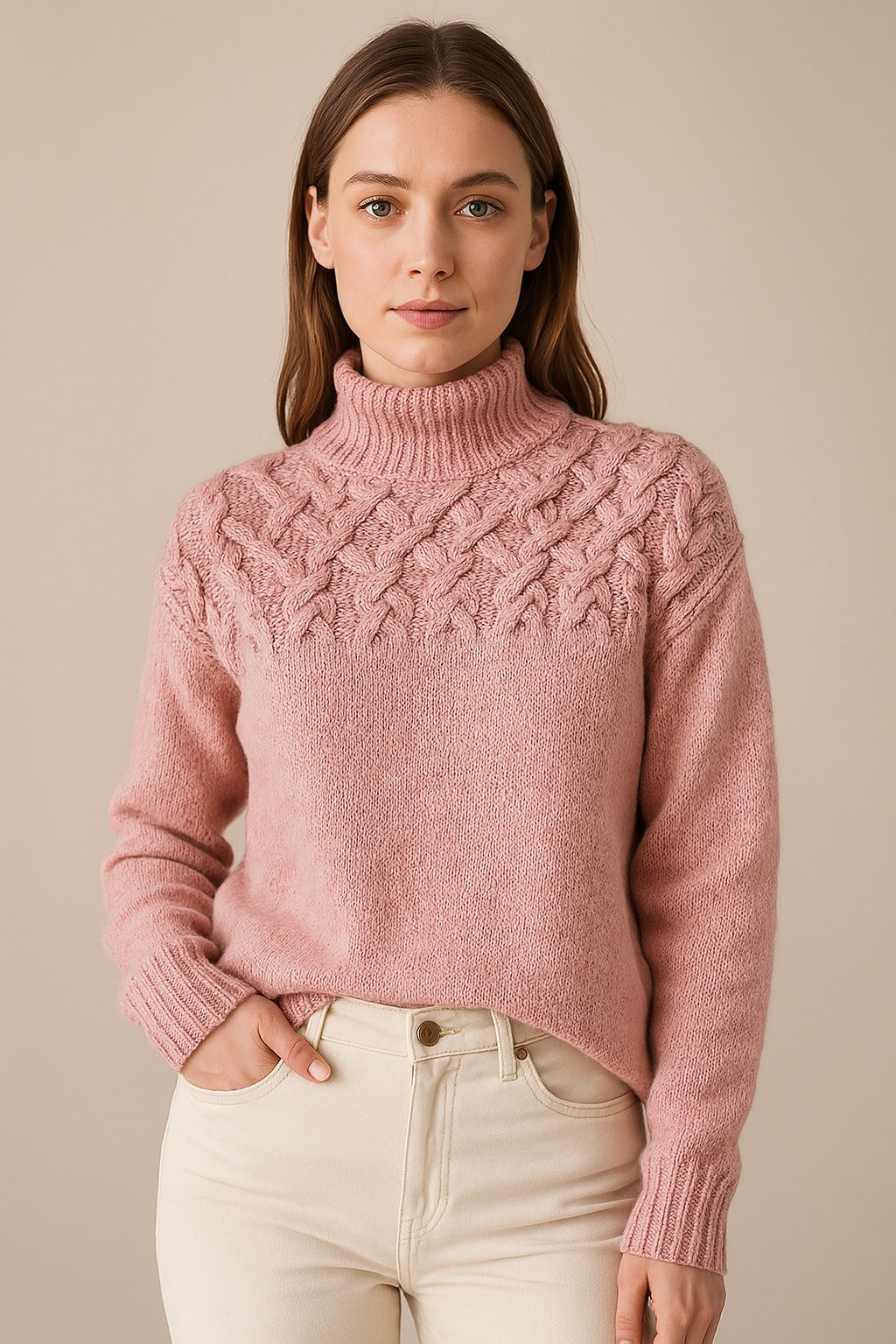 Bridget | Kaszmirowy Sweter z Golfem