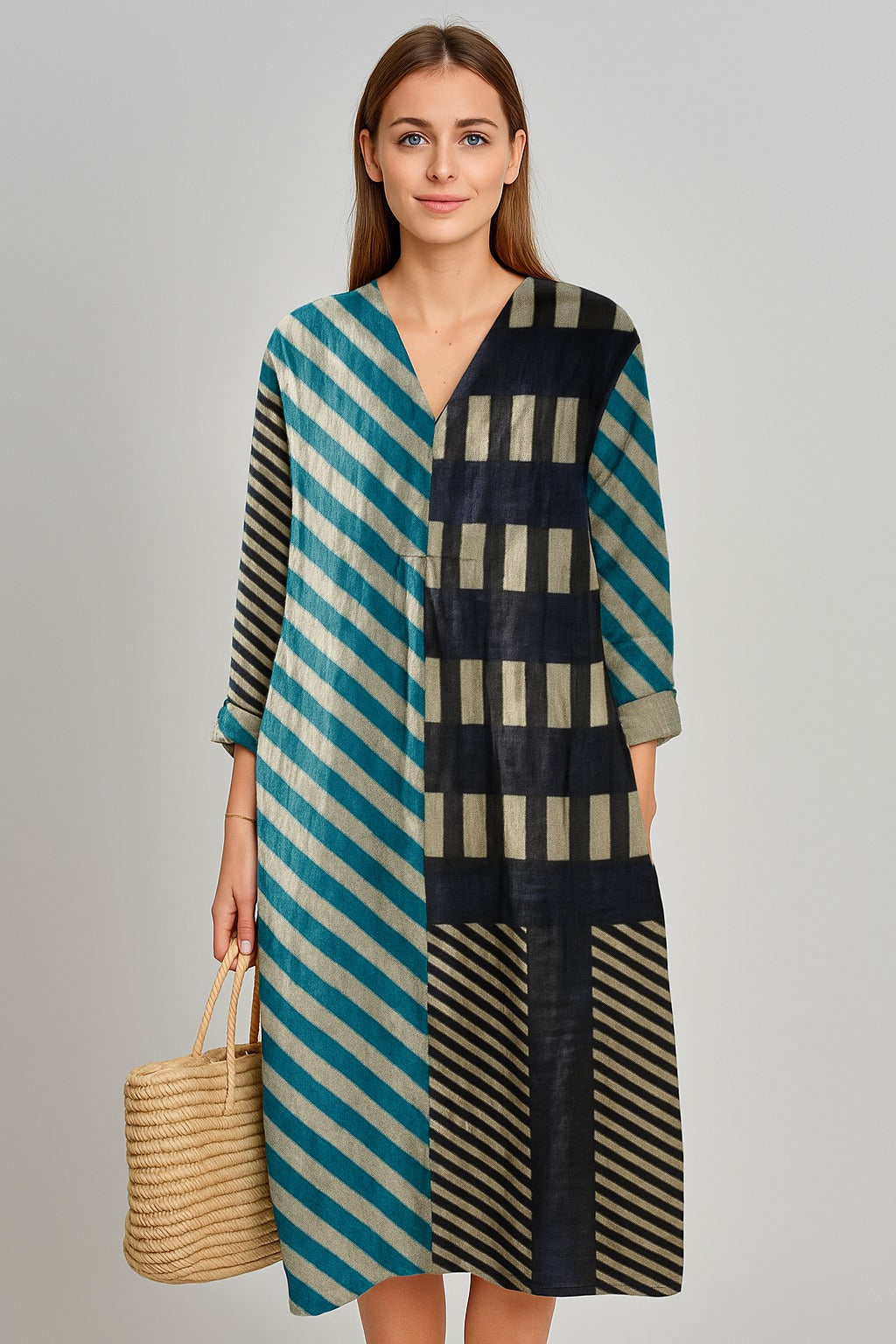 Elissa™ | Elegancka Sukienka Geometryczna