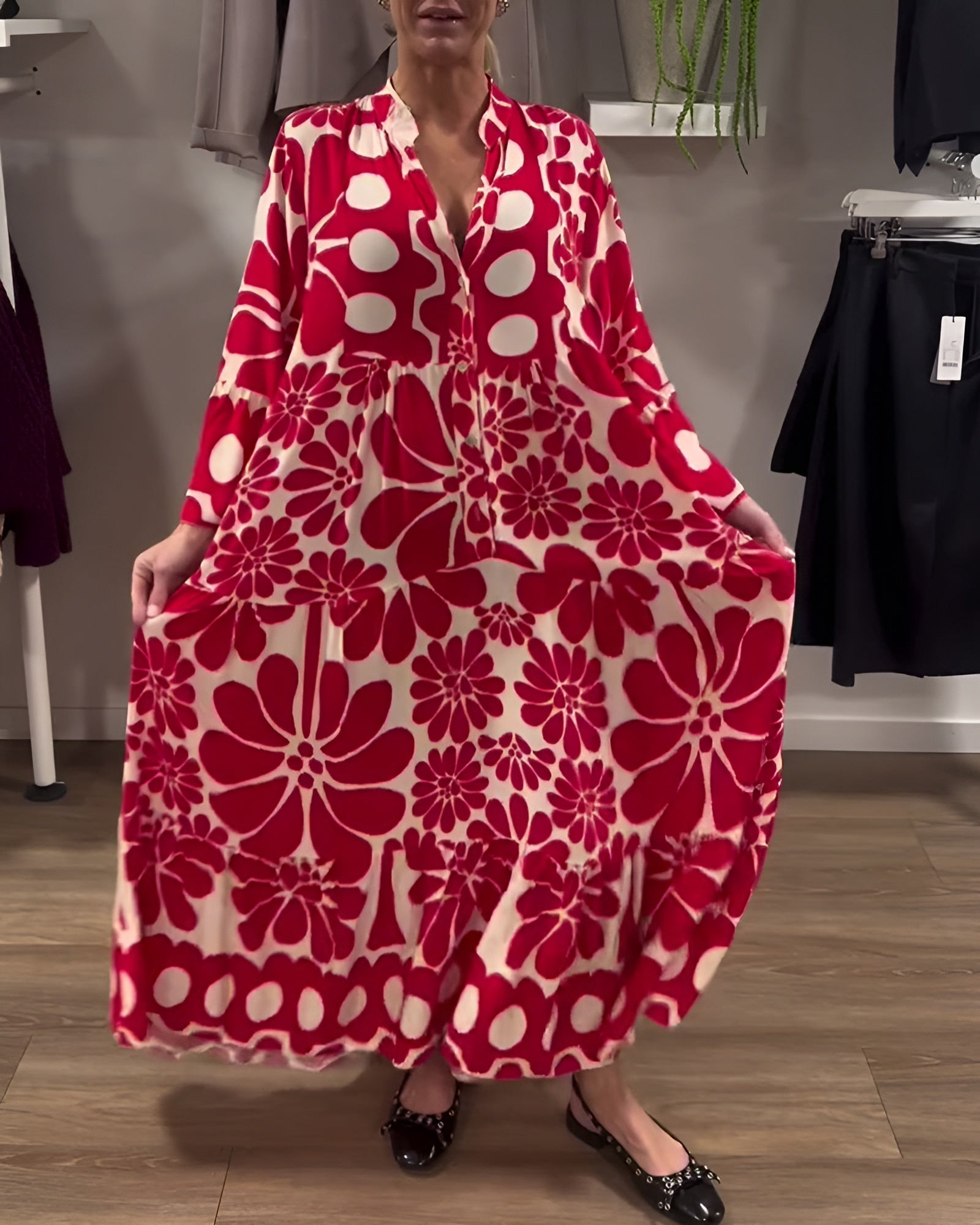 Marielle | Elegancka Sukienka Maxi w Kwiaty