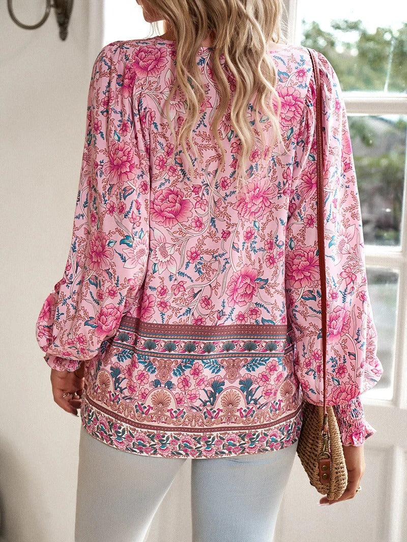 Arya | Boho Blossom Bluzka Chłopska