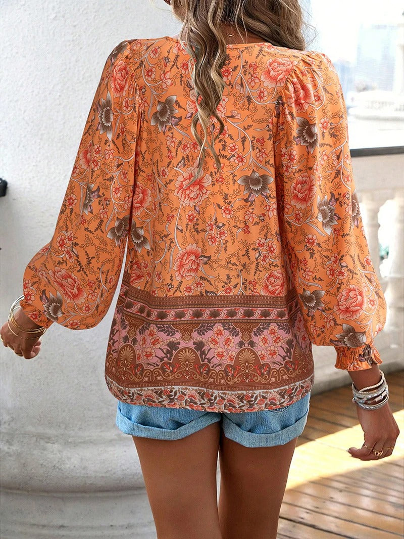 Arya | Boho Blossom Bluzka Chłopska