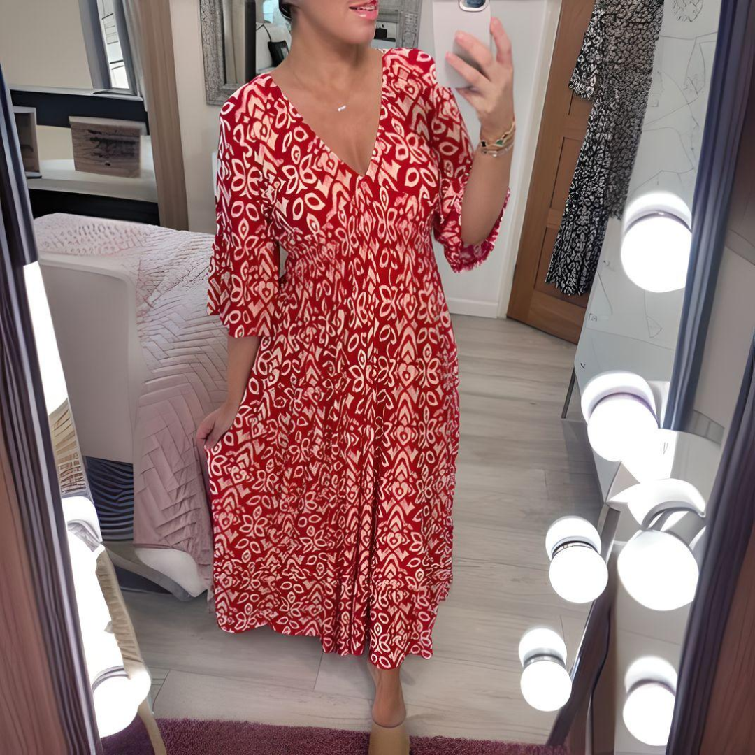Isabella | Sukienka w stylu boho z wzorem