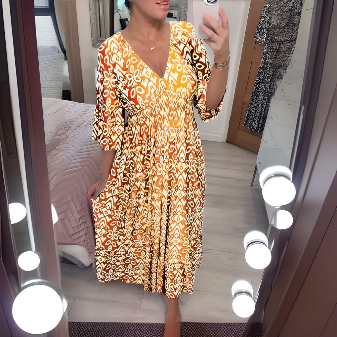 Isabella | Sukienka w stylu boho z wzorem