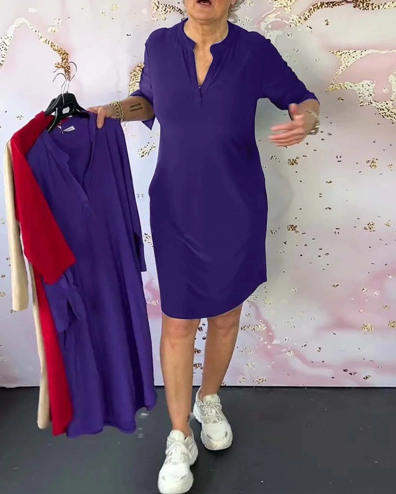 Hanne | Elegancka Sukienka z Dekoltem w Serek