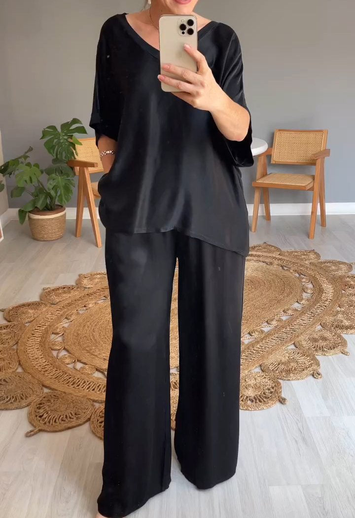 Elena | Casualny zestaw dwuczęściowy z okrągłym dekoltem